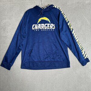 Los Angeles Chargers NFL Team Apparel Pullover Hoodie Mens Size L Blue Yellow